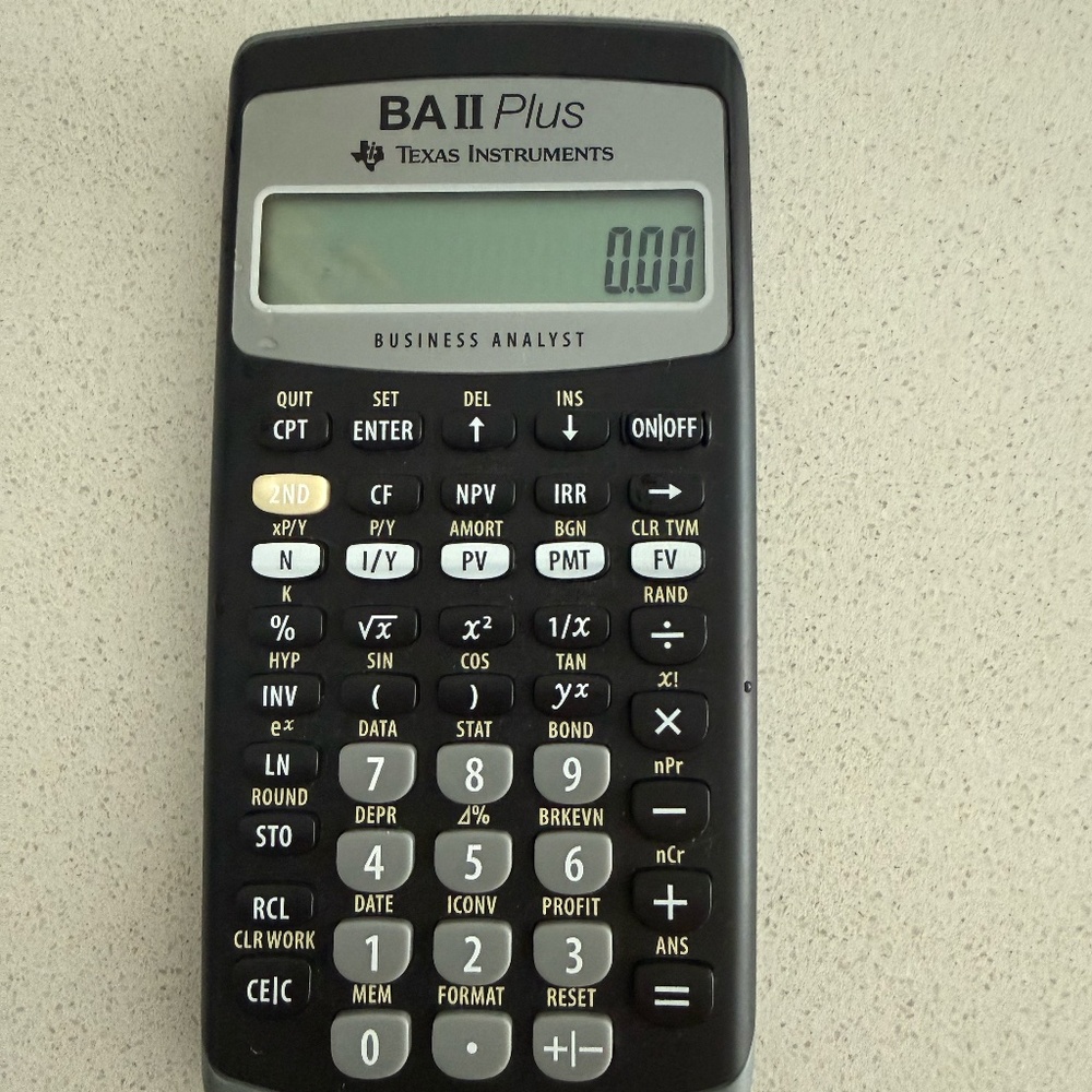 Texas Instruments BA II Plus financial calculator